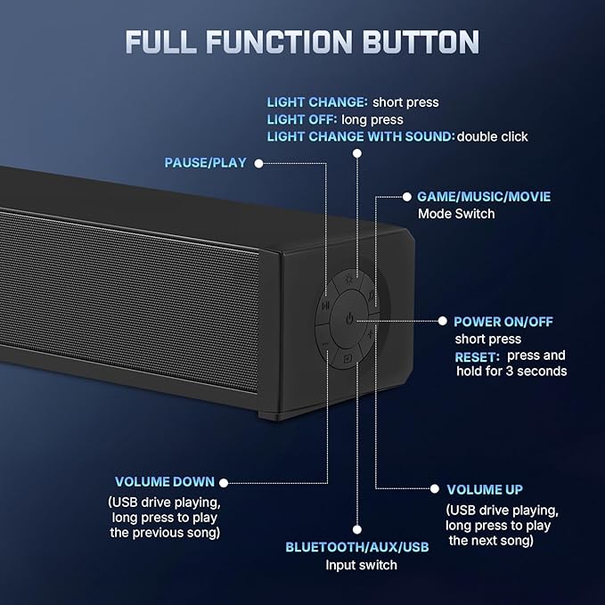 Wohome 2.1 Computer Speakers for Desktop PC, DC Powered Laptop Gaming Speakers - Image 6