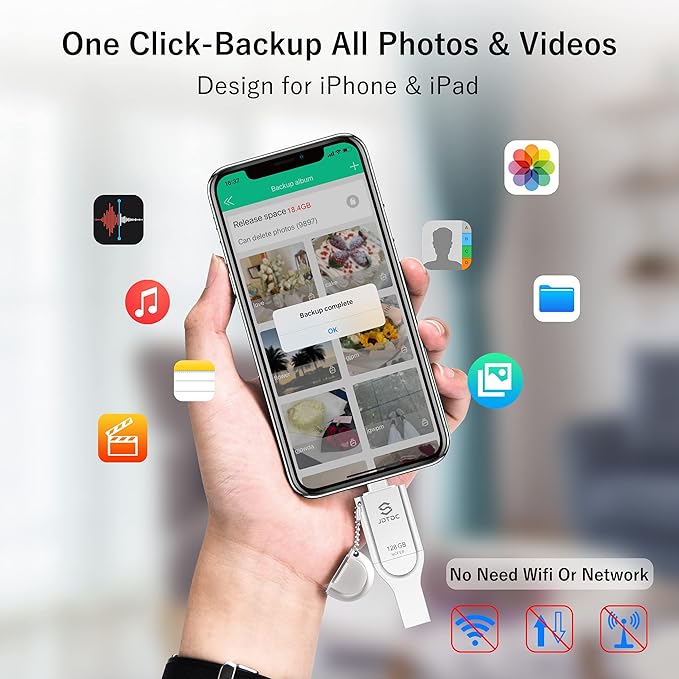 iPhone-Flash-Drive Genuine Apple MFi Certified 128GB Photo-Stick-iPhone-Memory - Image 7
