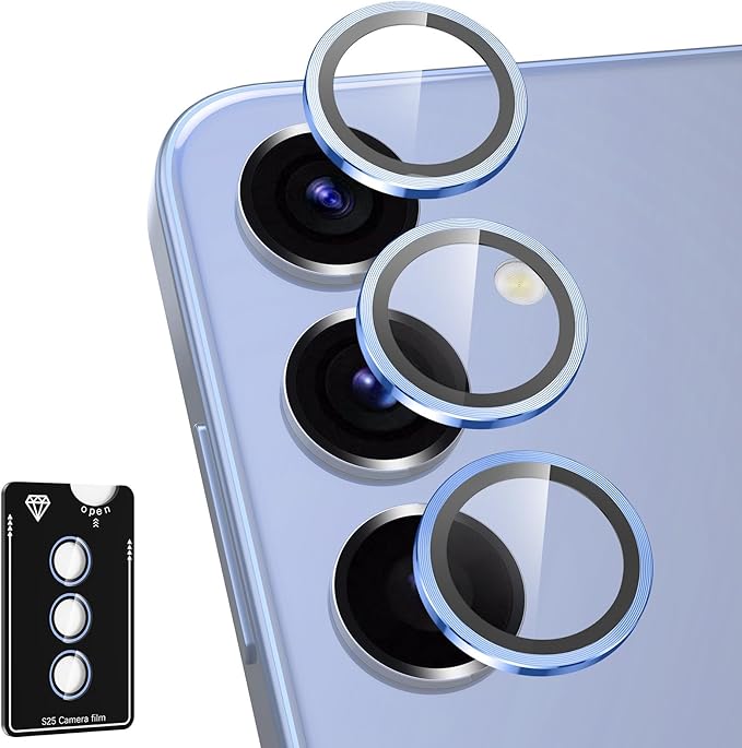 for Samsung Galaxy S25 Camera Lens Protector, Individual Metal Ring Tempered by Btscase