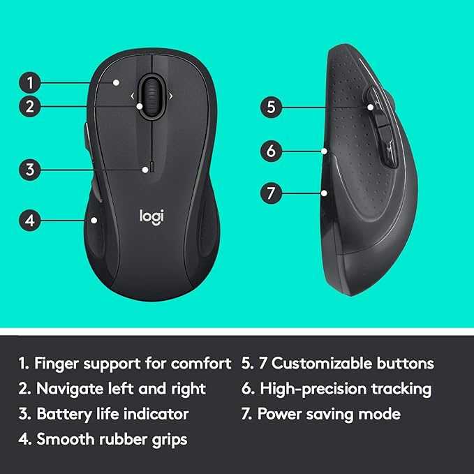 Logitech M510 Wireless Mouse, Mouse - Image 5
