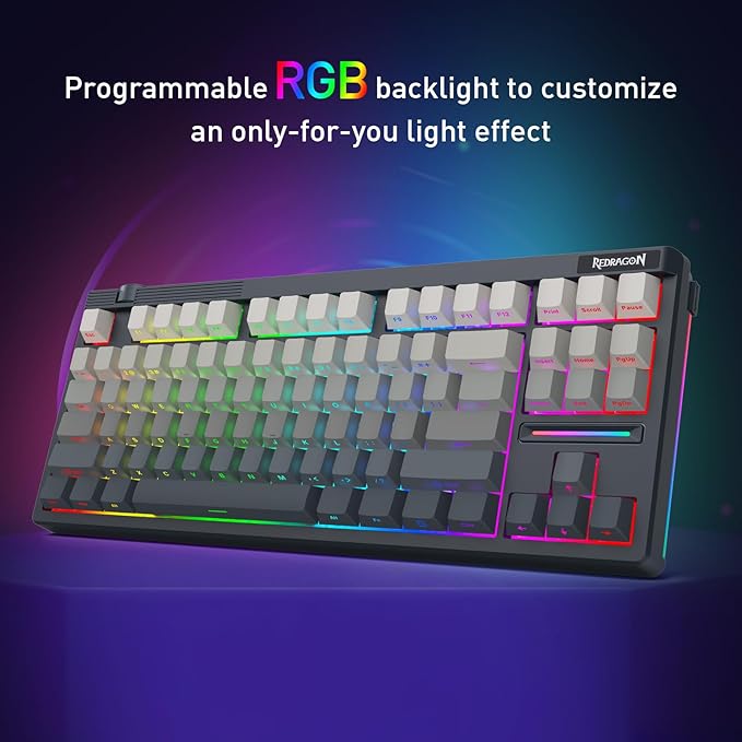 Redragon K729 PRO 80% Wireless Gasket RGB Gaming Keyboard, 3-Mode TKL - Image 4