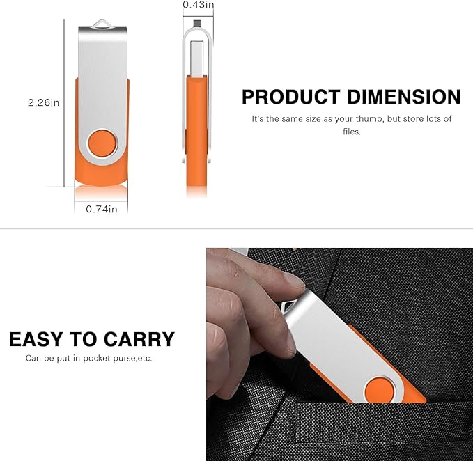 KOOTION 16GB USB 3.0 Flash Drive 16 gb Flash Drives 10pcs Thumb Drive Keychain - Image 4