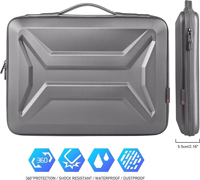 DOMISO 15.6 Inch Laptop Case Rugged Sleeve Waterproof Hard Shell Protective - Image 3