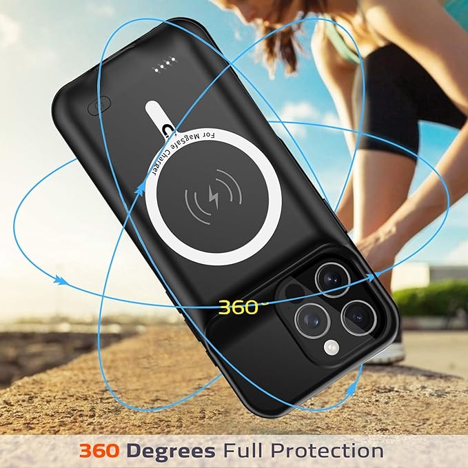 Battery Case for iPhone 16 Pro Max, Upgraded 12000mAh Rechargeable Portable - Image 5