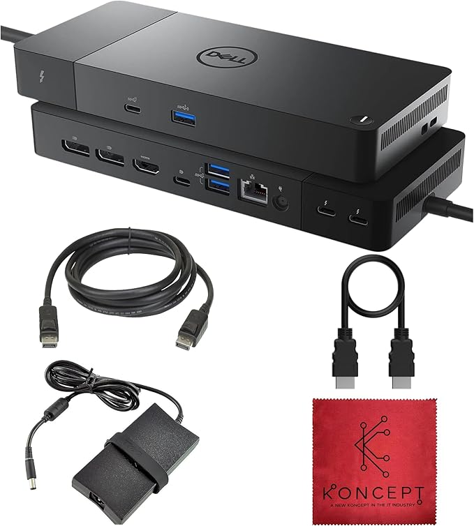 WD22TB4 Dell Thunderbolt 4 Dock 40Gbps USB-C/USB-A 1 Year Warranty by Koncept