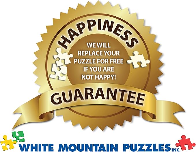 White Mountain Family Retreat Fall Puzzles 1000 Pieces Scenic Lake Cabin Puzzle - Image 7