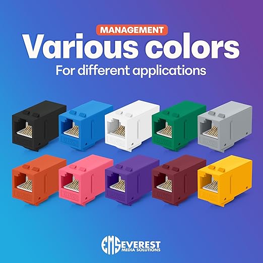 Everest RJ45 CAT6 Keystone Coupler in Purple - Image 6