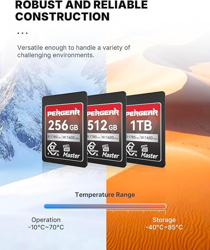 Pergear 512GB CFexpress 4.0 Type A Memory Card VPG200, 8K 30P Video Recording - Image 5