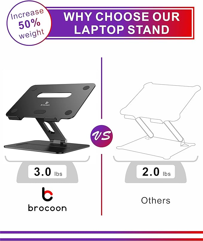 Laptop Stand | Adjustable Ergonomic Riser - Image 2