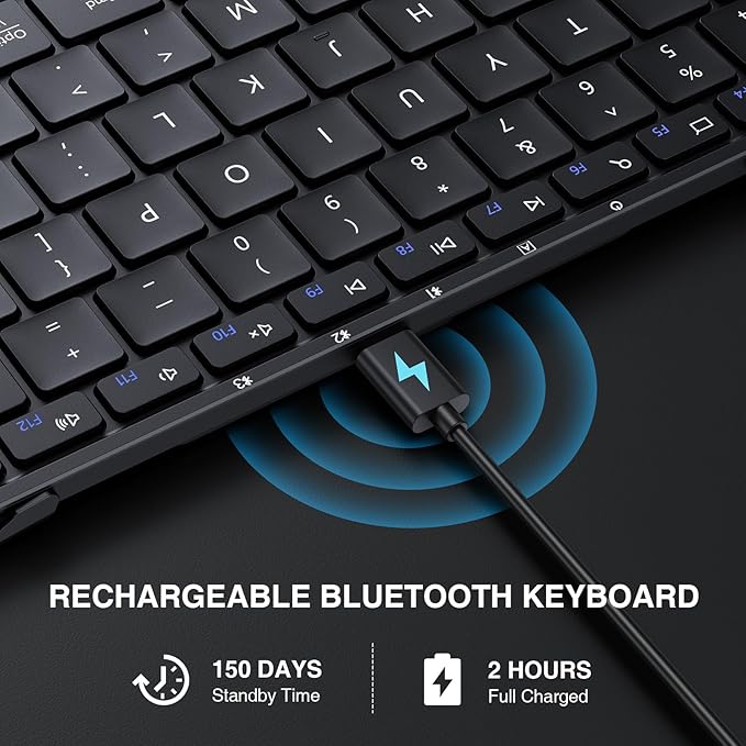 ProtoArc Foldable Bluetooth Keyboard, XK01 Folding Wireless Portable Keyboard - Image 6