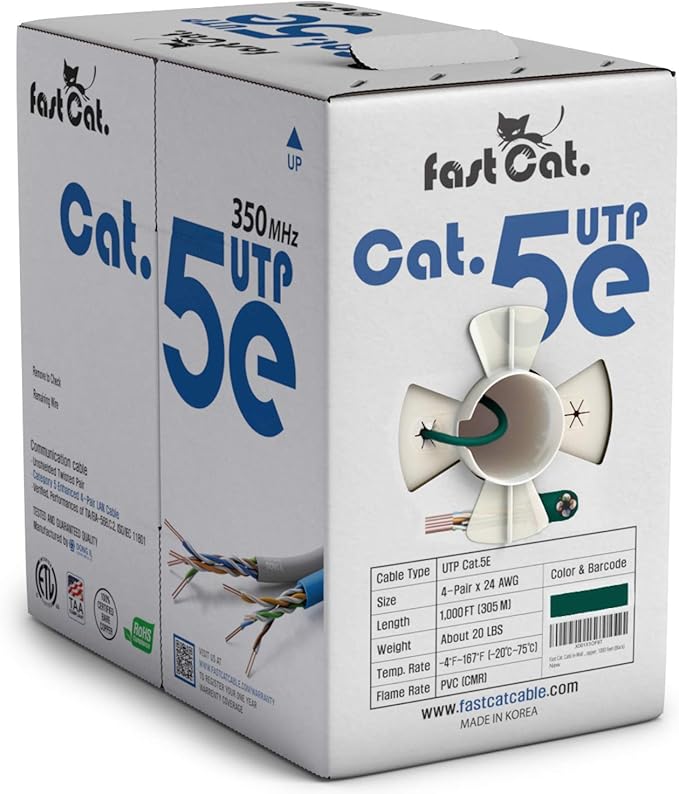 fast Cat. Cat5e Ethernet Cable 1000ft by CONNECTIVITYviafastCat