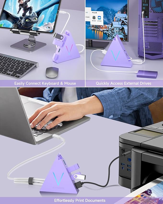 USB C Hub, USB Type C to 4-Port USB 3.0 Adapter - Image 3