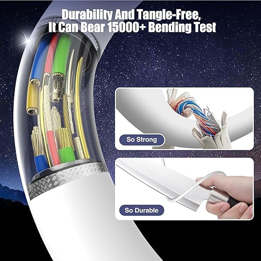 3-Pack 1FT 60W USB C to USB C Cable, Type C Fast Charging Cable - Image 4