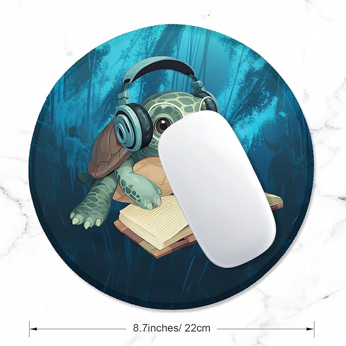 ITNRSIIET Round Mouse Pad with Stitched Edge Premium-Textured Waterproof - Image 2