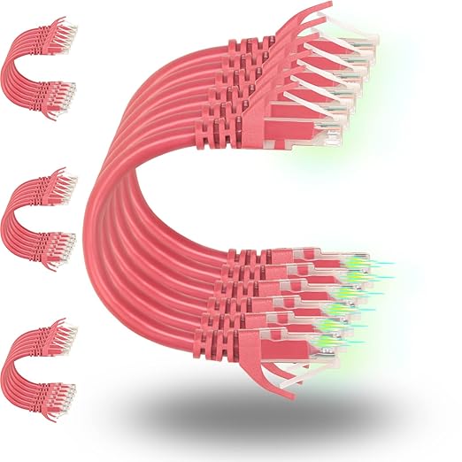 Rapink Patch Cables Cat6 0.5ft, Ethernet Patch Cable 10G Support, Cat 6 Patch by Rapink