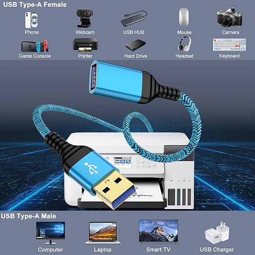 USB Extension Cable 6FT, Flash Drive, Hard Drive - Image 7