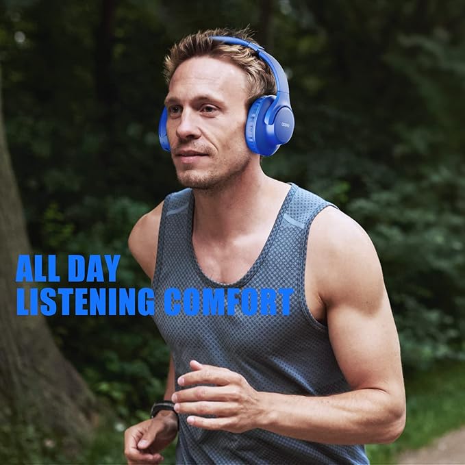 KVIDIO Bluetooth Headphones Over Ear, 65 Hours Playtime Wireless Headphones - Image 5