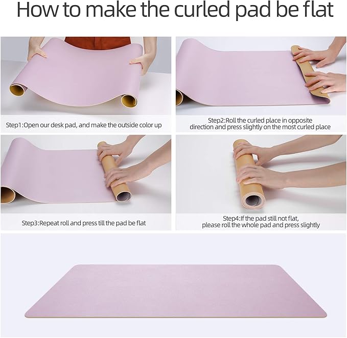 YSAGi Desk Pad, Dual-Sided Desk Mat, 31.5" x 15.7" Laptop Leather Desk Protector - Image 8