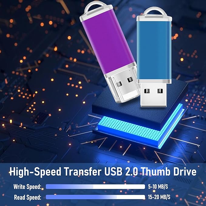 USB Thumb Drive 8GB Flash Drive 50 Pack, Nicepicten FAT32 Memorias USB 2.0 - Image 2