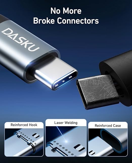 Dasku USB C to USB C Cable, 5 Pack Charger Cable 60 W Fast Type C Charging Cord - Image 5