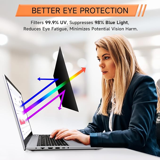 Nano Laptop Privacy Screen 14 Inch 16:10, No Glue Computer Monitor Privacy - Image 4