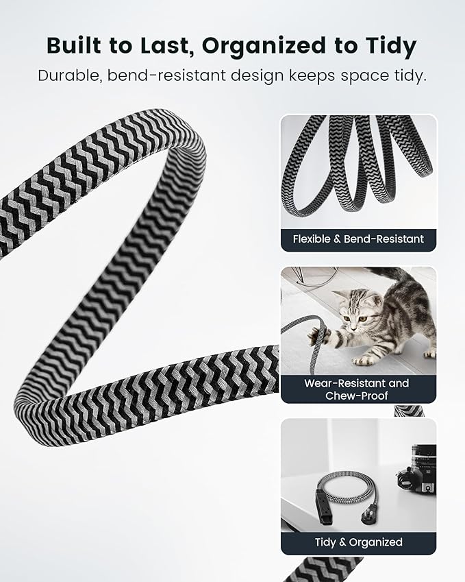 SURAIELEC 6FT Flat Extension Cord - Image 5
