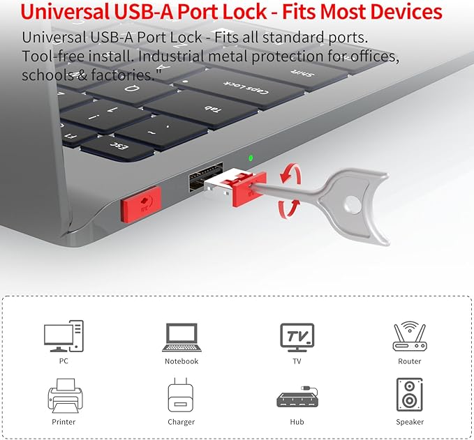 12PCS USB Metal Port Lock Blocker - Image 9