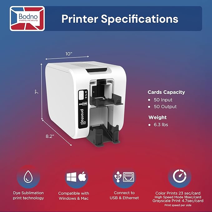 Bodno Magicard Pronto 100 ID Card Printer & Complete Supplies Package ID - Image 5