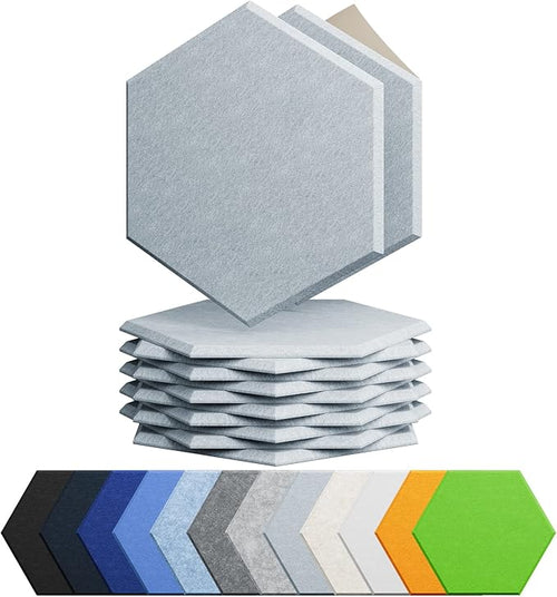 12 Pack Acoustic Panels Self Adhesive Sound Proof Foam, High Density Sound by Amantech