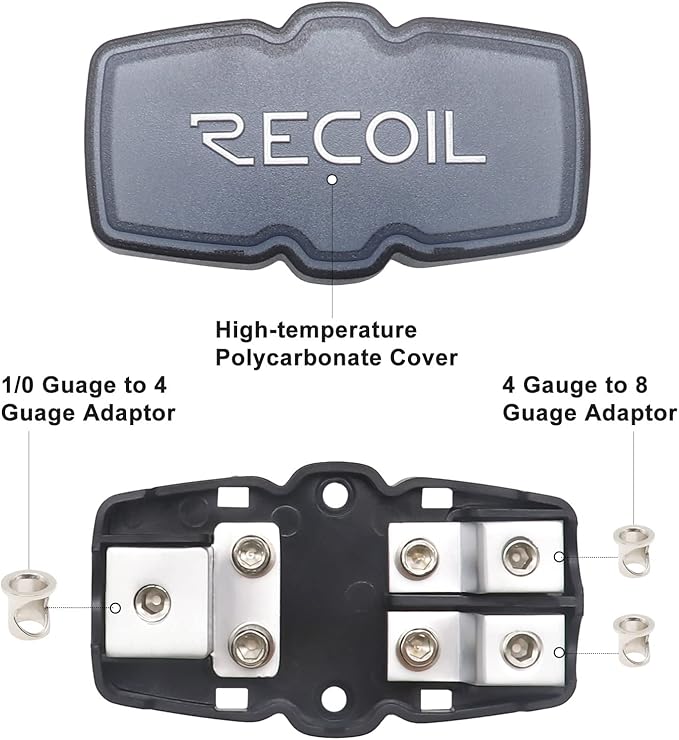 Recoil MFH12 2 Way Mini-ANL Fused Distribution Block, 1 X 0/2/4 Gauge in / 2 X - Image 3