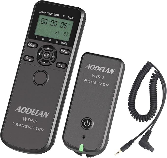 Camera Wireless Remote Shutter Release, Long Exposure Timelapse Remote Control by AODELAN