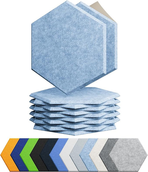 12 Pack Acoustic Panels Self Adhesive Sound Proof Foam, High Density Sound by Amantech