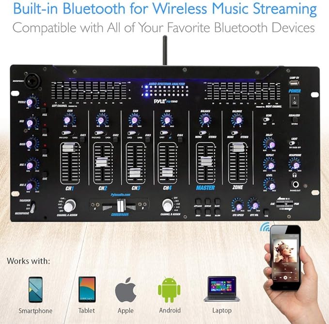 Pyle 6 Channel Mixer DJ Controller - Image 4