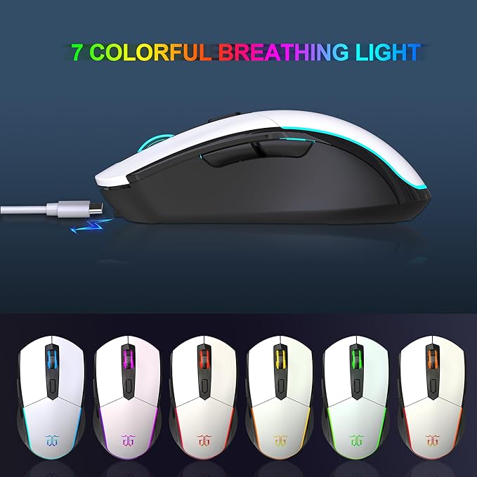 Snpurdiri 60% Wireless Gaming Keyboard and Mouse Combo, Ice Blue Backlit - Image 6