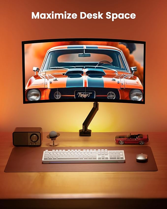 ErGear Single Monitor Arm for 13-34 inch Screens, Adjustable Gas Spring Monitor - Image 6