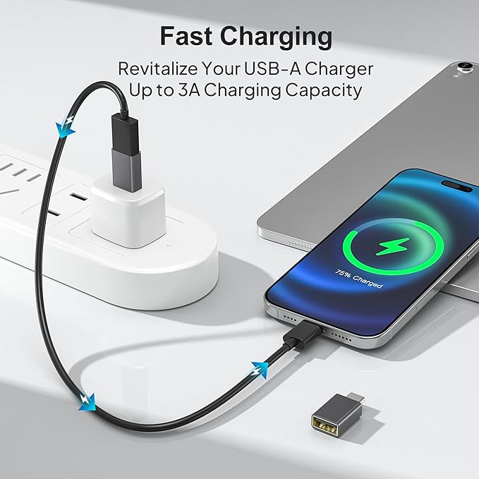Elebase USB C to USB Adapter 4Pack, USBC Male to USB 3.0 Female MacBook Pro Air - Image 5