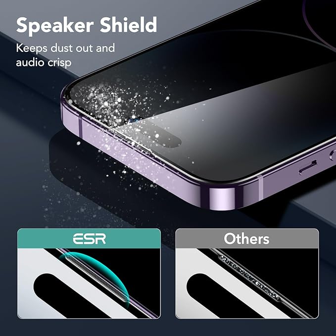 ESR 3 Pack for iPhone 14 Pro Privacy Screen Protector, Anti-spy Tempered-Glass - Image 6