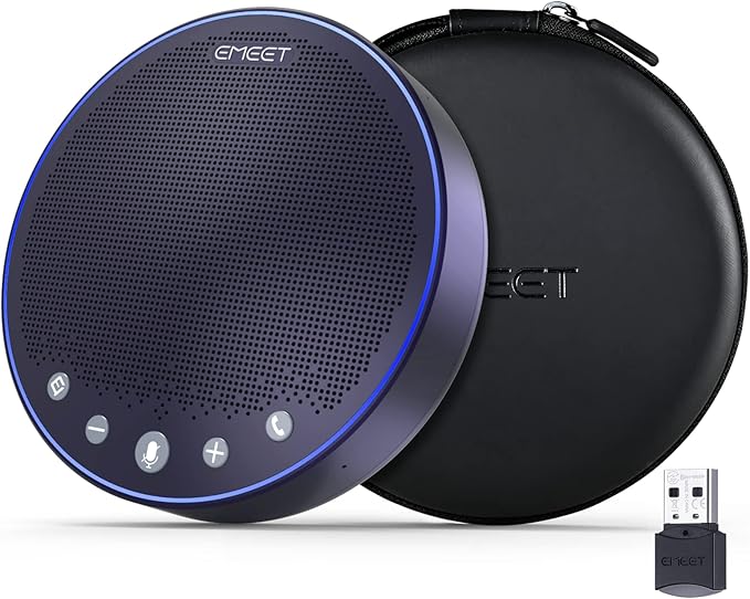 EMEET Bluetooth Speakerphone M3, Zoom Certified 4 AI Mics 360°Voice Pickup 18H by EMEET