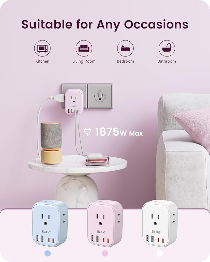 LENCENT Multi Plug Outlet Extender - Image 7