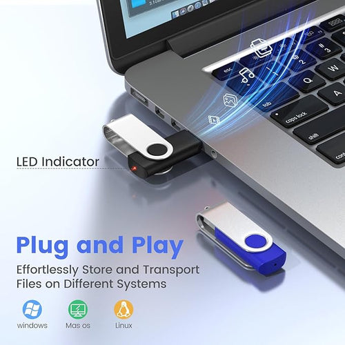 128MB Flash Drives 20 Pack, ABLAZE USB 2.0 Thumb Drive Bulk - Image 2