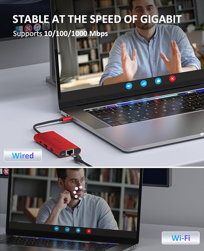 UtechSmart USB C Hub, Ethernet Multiport Adapter 6 in 1 USB C to HDMI Dock - Image 6