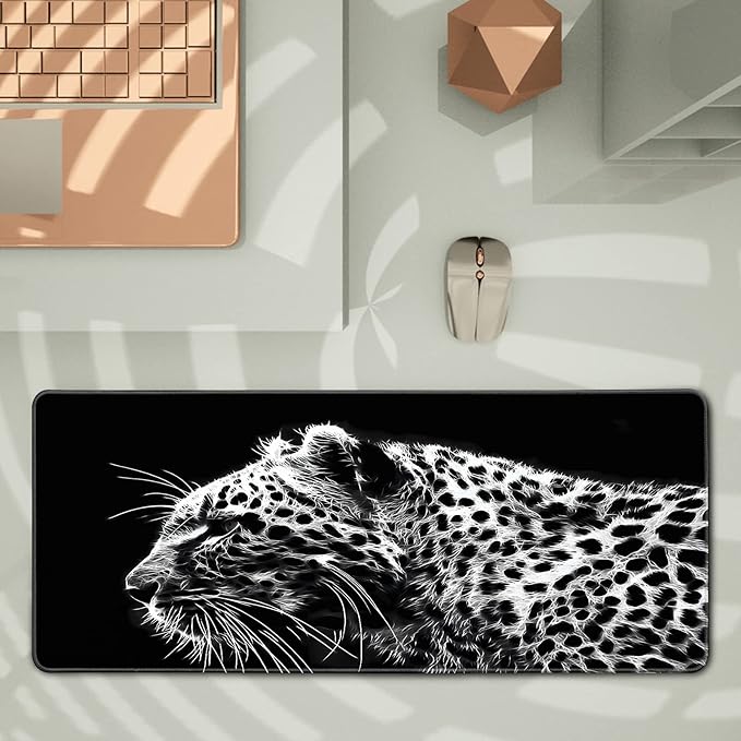 Black and White Gaming Mouse Pad 31.5 x 11.8 Inch Extended Large Mouse Pad - Image 3