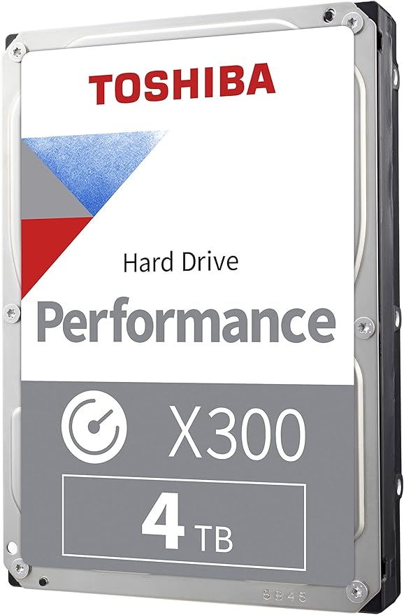 Toshiba X300 4TB Performance & Gaming 3.5-Inch Internal Hard Drive – CMR SATA 6 by Toshiba