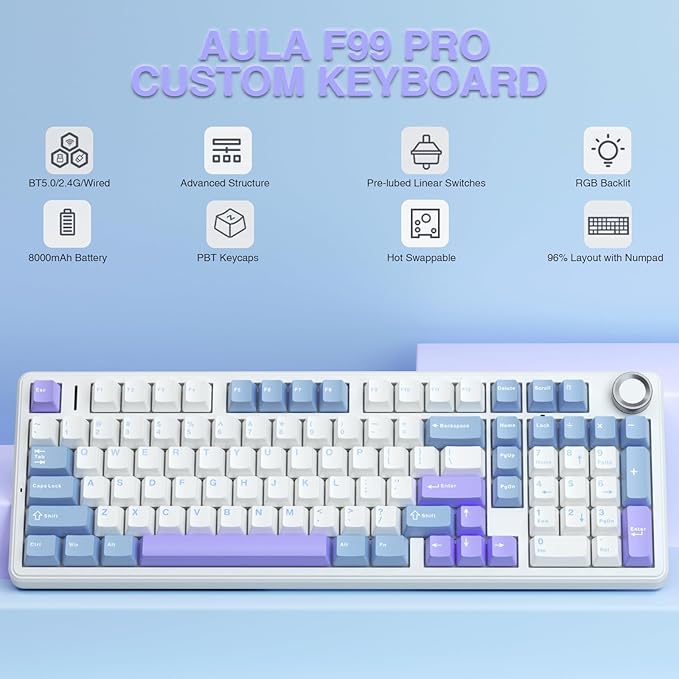 AULA F99 Pro Wireless Mechanical Keyboard - Image 5