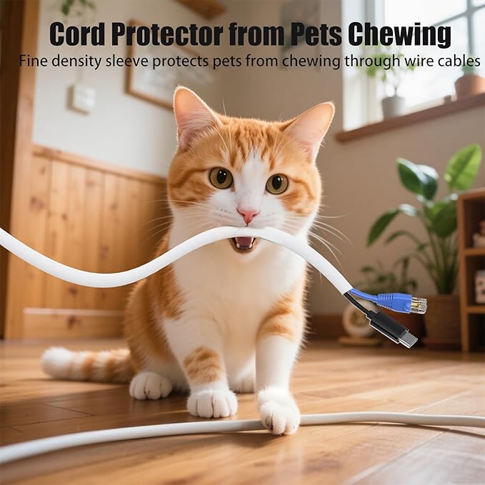 Cord Protectors from Pets No Chew, 1/2 inch 10ft Wire Protector Cord Covers - Image 3