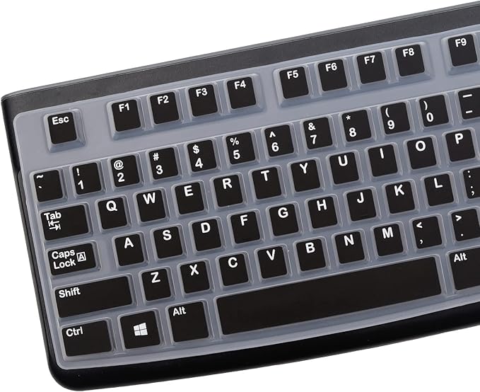 Silicone Keyboard Cover for Logitech K120 & MK120 Ergonomic Desktop USB Wired - Image 2