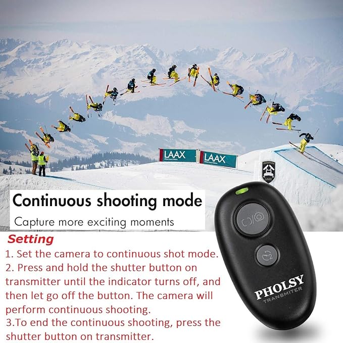 PHOLSY Wireless Shutter Release Remote Control - Image 6