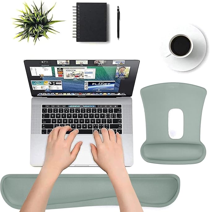 MOSISO Wrist Rest Support for Mouse Pad & Keyboard Set, Ergonomic Mousepad - Image 2