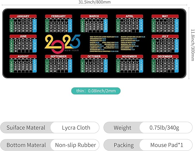 Dynippy Thin Extended Gaming Mouse Pad （31.5 * 11.8 * 0.08 inch） - Image 2