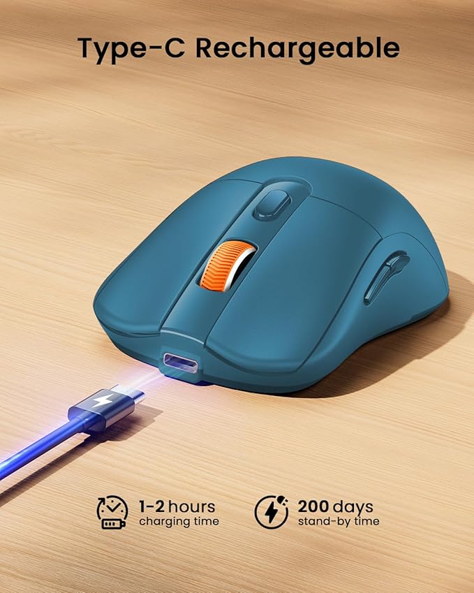 ProtoArc Bluetooth Wireless Mouse, USB C Mouse, EM15 Rechargeable Compact - Image 4